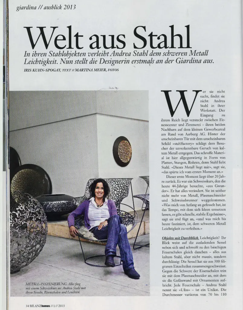 Auszug Bericht Welt aus Stahl