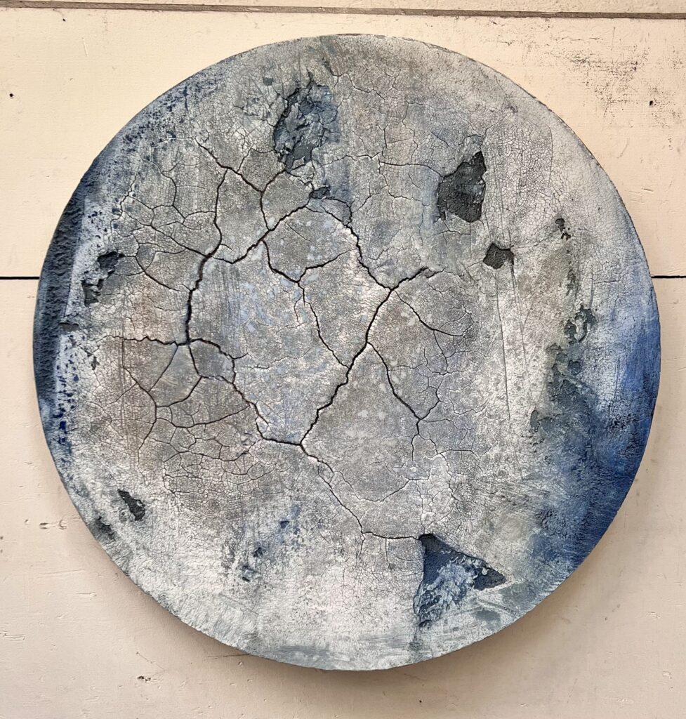 Struktur Bild mit Sumpfkalk rund 80cm